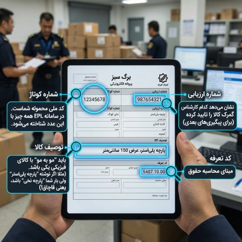 اطلاعات حیاتی برگ سبز گمرکی